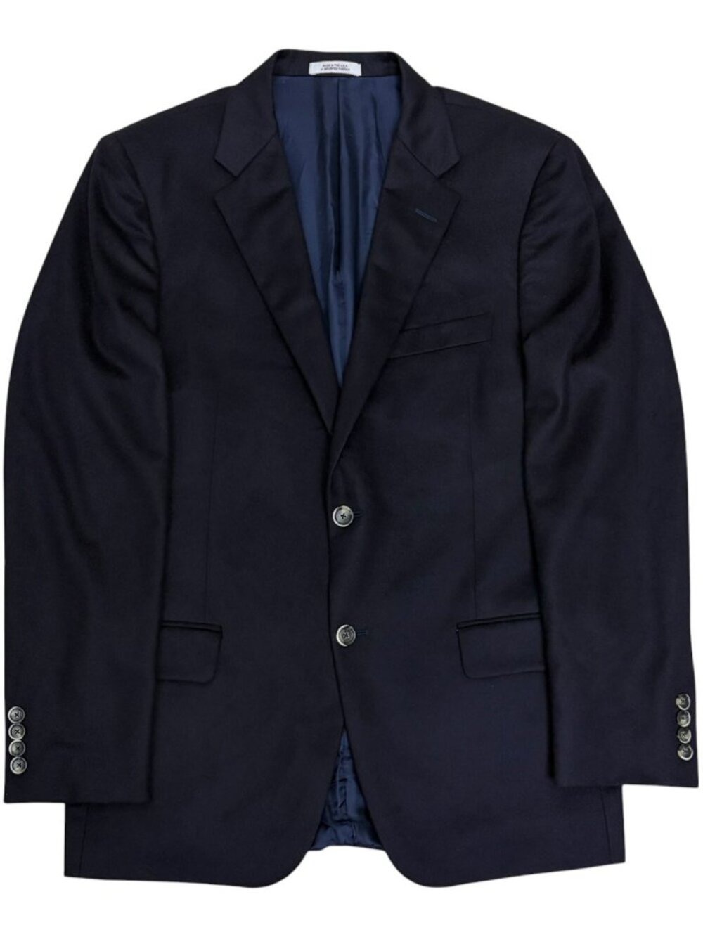 100% CASHMERE HICKEY FREEMAN Blazer Sport Coat Blue Business Jacket Mens 40R